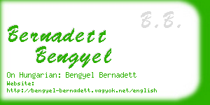 bernadett bengyel business card